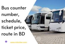 Bus counter number, schedule, ticket price, route in BD