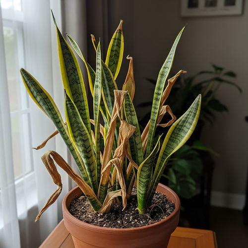 dying snake plant